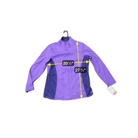 Athletic Works C9 NWT Womens Duo Dry Purple Full Zip Lightweight Jacket SZ XL - Picture 9 of 10